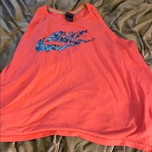 Pink nike Razorback tank top